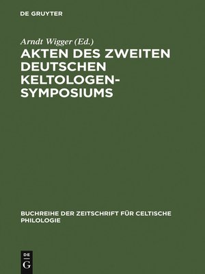 cover image of Akten des zweiten deutschen Keltologen-Symposiums